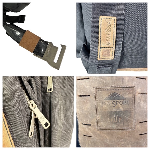 Rare Genuine JANSPORT x HUF Westridge Backpack Brown Black Limited - Picture 9 of 11